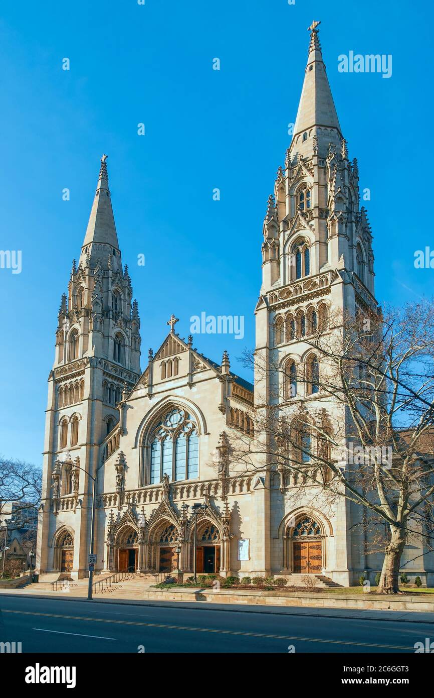 Pittsburgh.Pennsylvania.USA 20 février 2017 Cathédrale Saint Paul l'église mère du diocèse catholique romain de Pittsburgh Banque D'Images Pittsburgh.Pennsylvania.USA 20 février 2017 Cathédrale Saint Paul l'église mère du diocèse catholique romain de Pittsburgh Banque D'Images