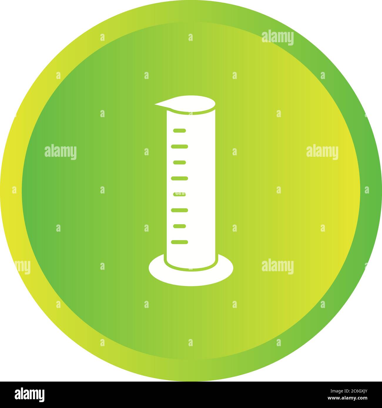 Icône unique de glyphe vectoriel de cylindre gradué Illustration de Vecteur