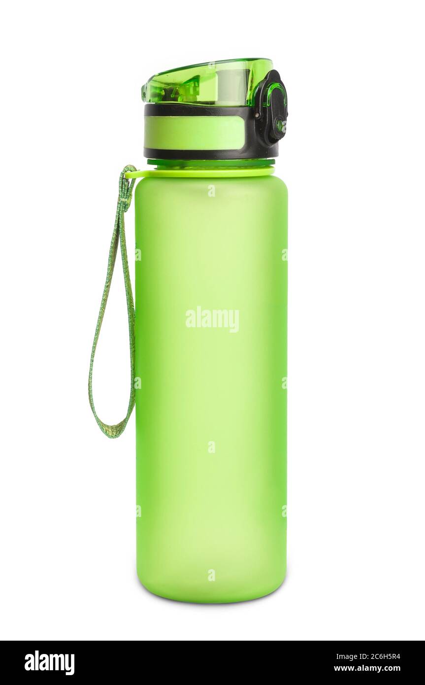 Bouteille d'eau en plastique vert Banque D'Images