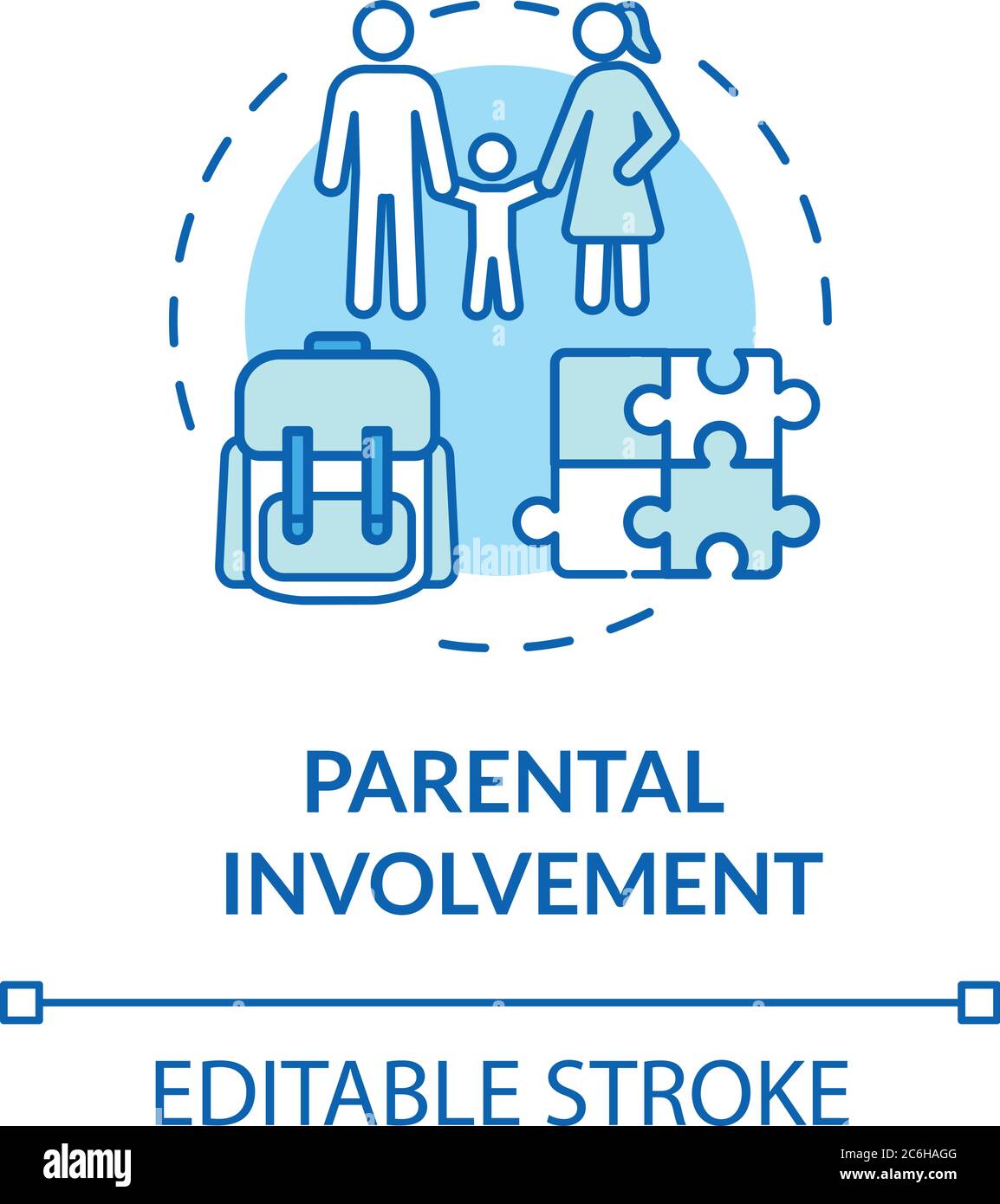 Icône de concept de participation parentale Illustration de Vecteur