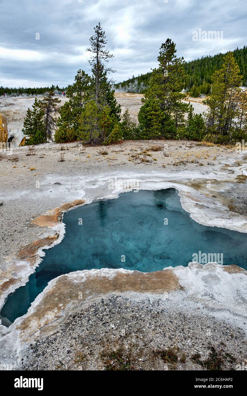 Source d'étoiles bleues dans le parc national de Yellowstone, États-Unis Banque D'Images
