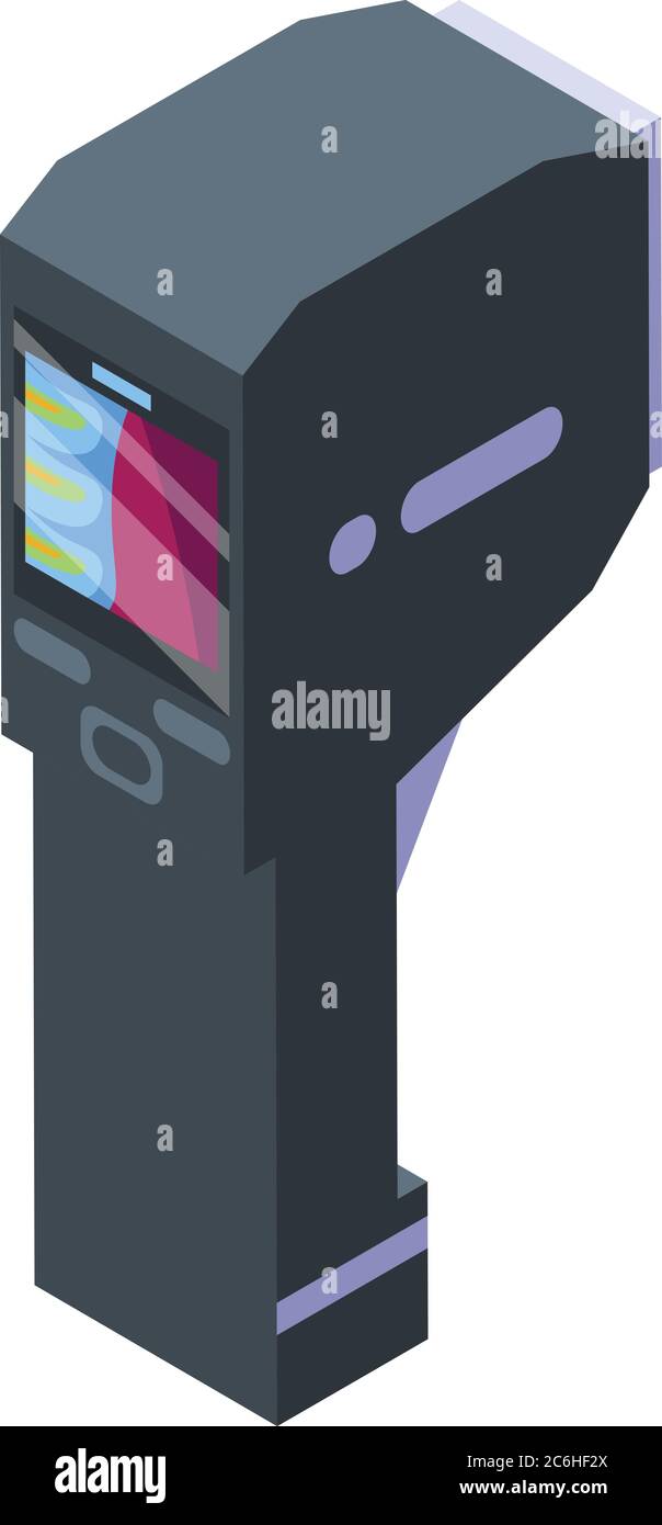 Icône de détection de la caméra infrarouge, style isométrique Illustration de Vecteur