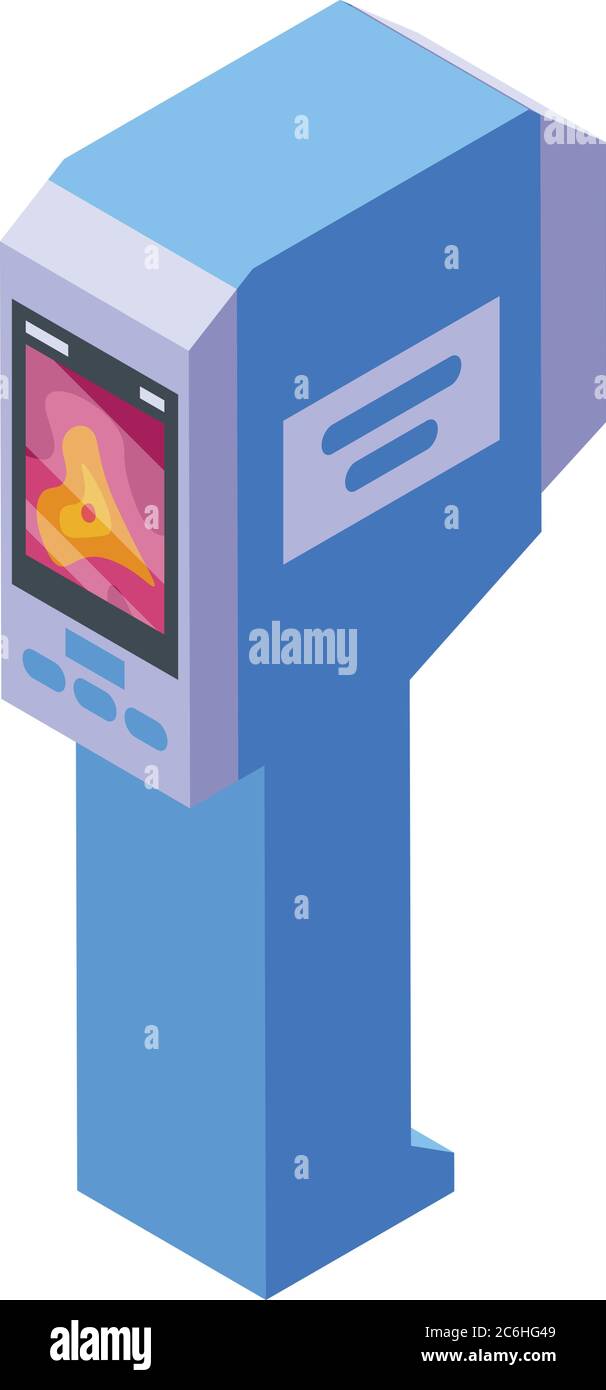 Icône de la caméra infrarouge géodésique, style isométrique Illustration de Vecteur