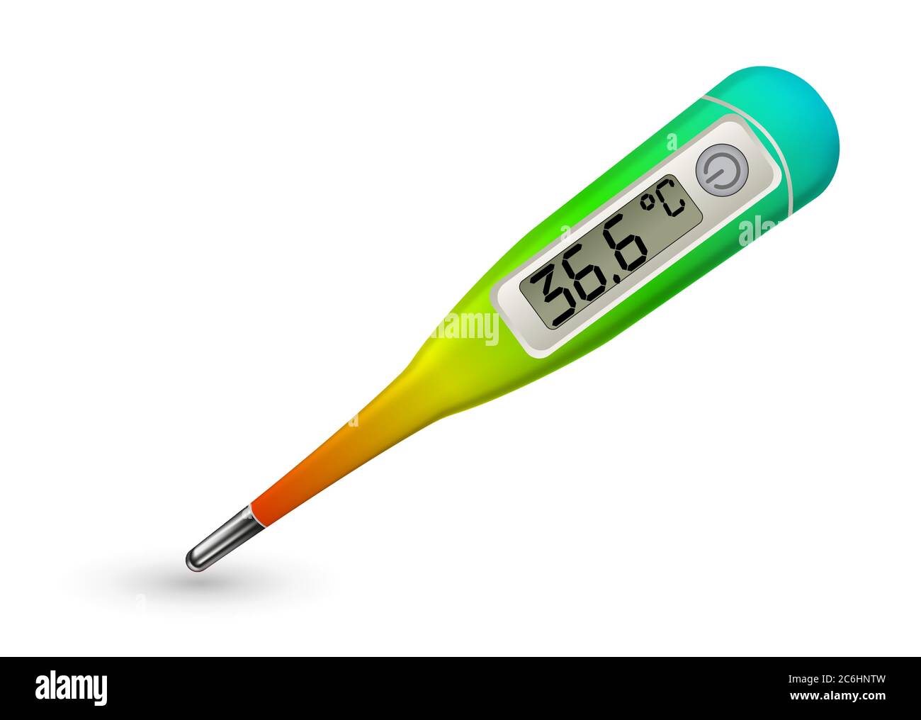Thermomètre numérique médical, mesure de la température, santé,  récupération, 36.6 Image Vectorielle Stock - Alamy