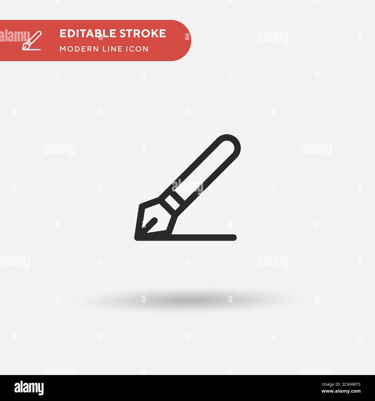 Signature icône de vecteur simple. Modèle de conception de symbole d'illustration pour l'élément d'interface utilisateur Web mobile. Pictogramme moderne de couleur parfaite sur contour modifiable. Signature Illustration de Vecteur