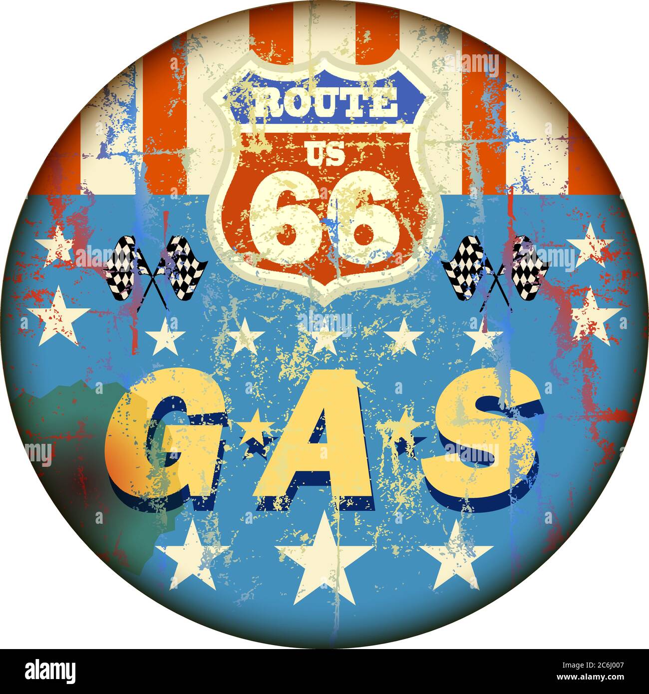 vintage route 66 gaz panneau de ration, style rétro vecteur illustration illustration illustration maquette Illustration de Vecteur