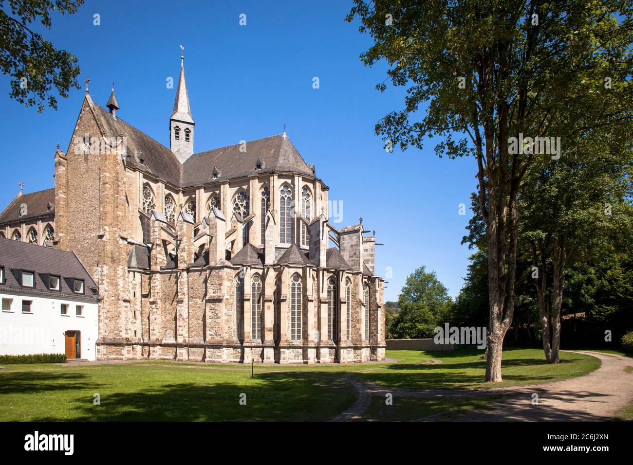 La cathédrale d'Altenberg à Odenthal, église de l'ancienne abbaye cistercienne d'Altenberg, région des Bergisches, Rhénanie-du-Nord-Westphalie, Allemagne. De Banque D'Images