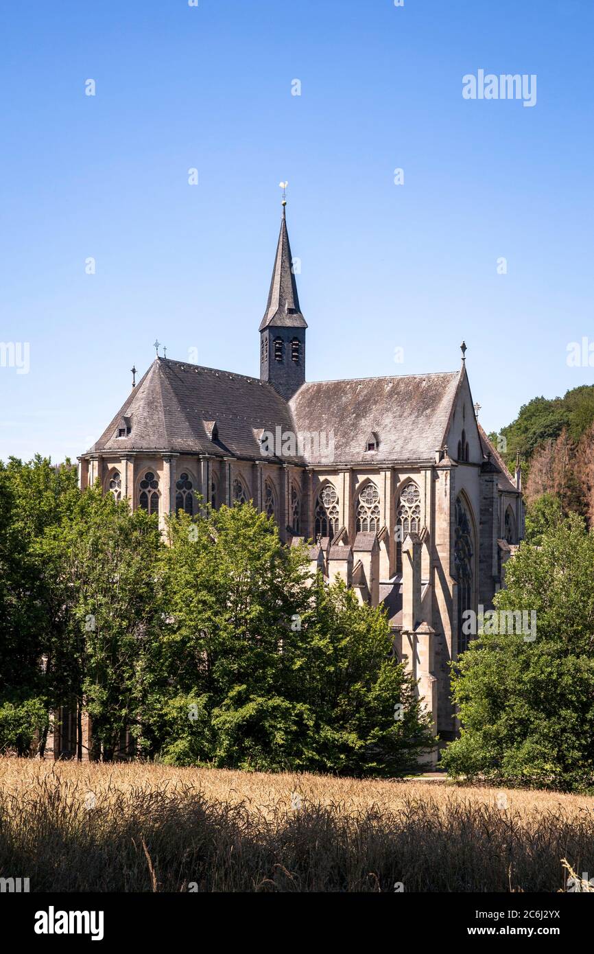 La cathédrale d'Altenberg à Odenthal, église de l'ancienne abbaye cistercienne d'Altenberg, région des Bergisches, Rhénanie-du-Nord-Westphalie, Allemagne. De Banque D'Images