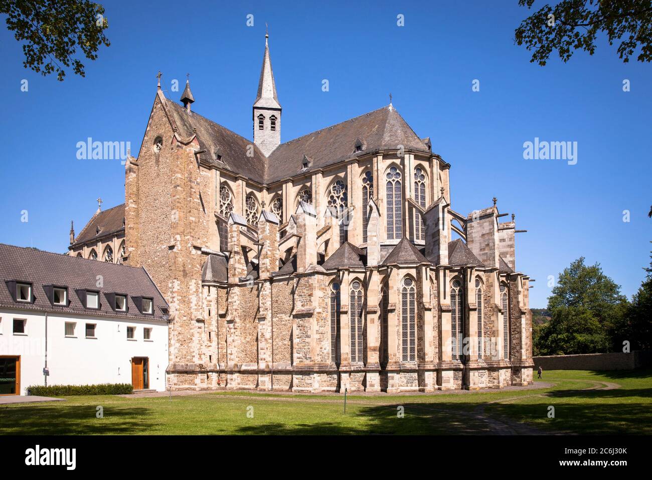 La cathédrale d'Altenberg à Odenthal, église de l'ancienne abbaye cistercienne d'Altenberg, région des Bergisches, Rhénanie-du-Nord-Westphalie, Allemagne. De Banque D'Images