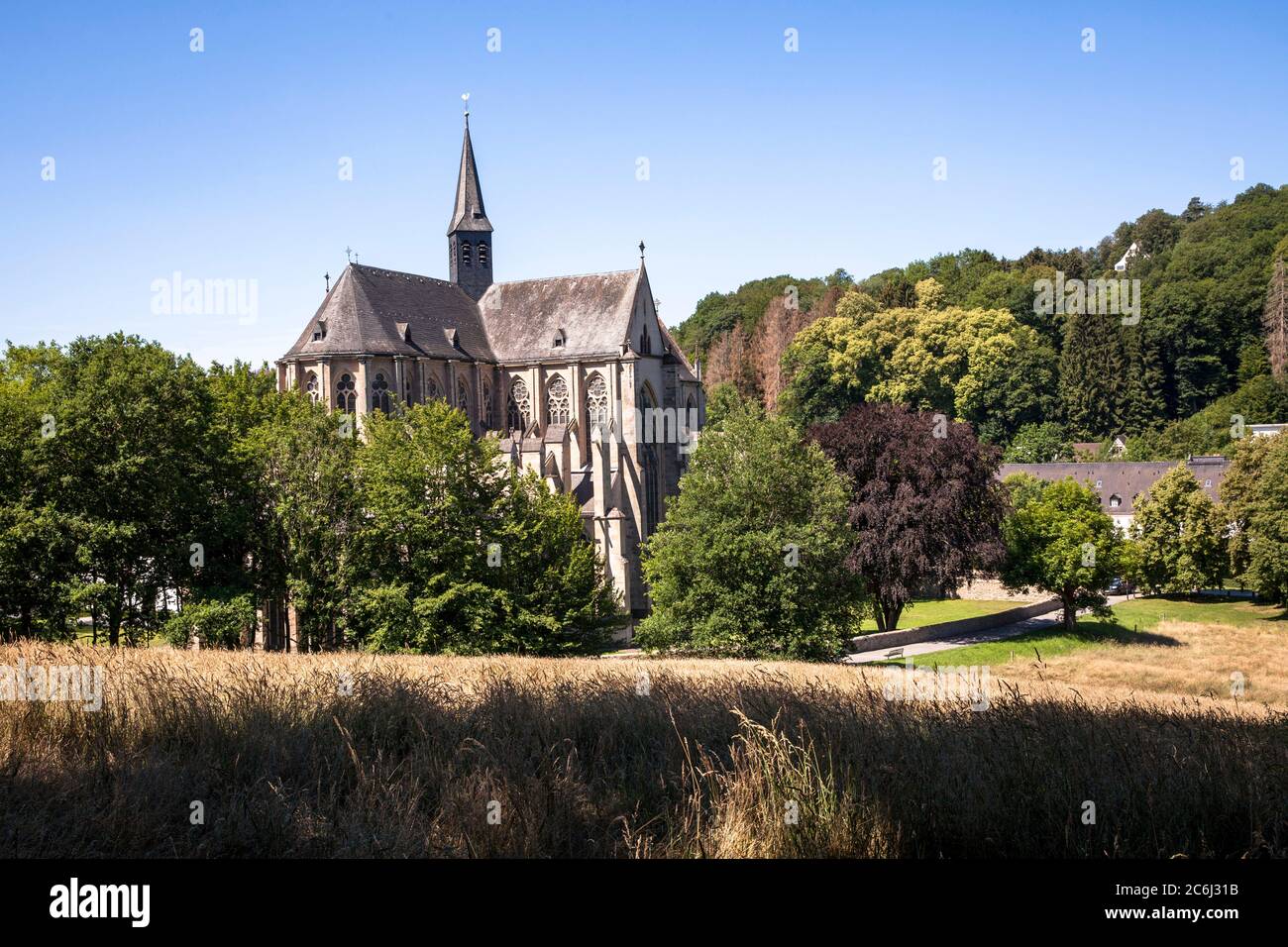 La cathédrale d'Altenberg à Odenthal, église de l'ancienne abbaye cistercienne d'Altenberg, région des Bergisches, Rhénanie-du-Nord-Westphalie, Allemagne. De Banque D'Images