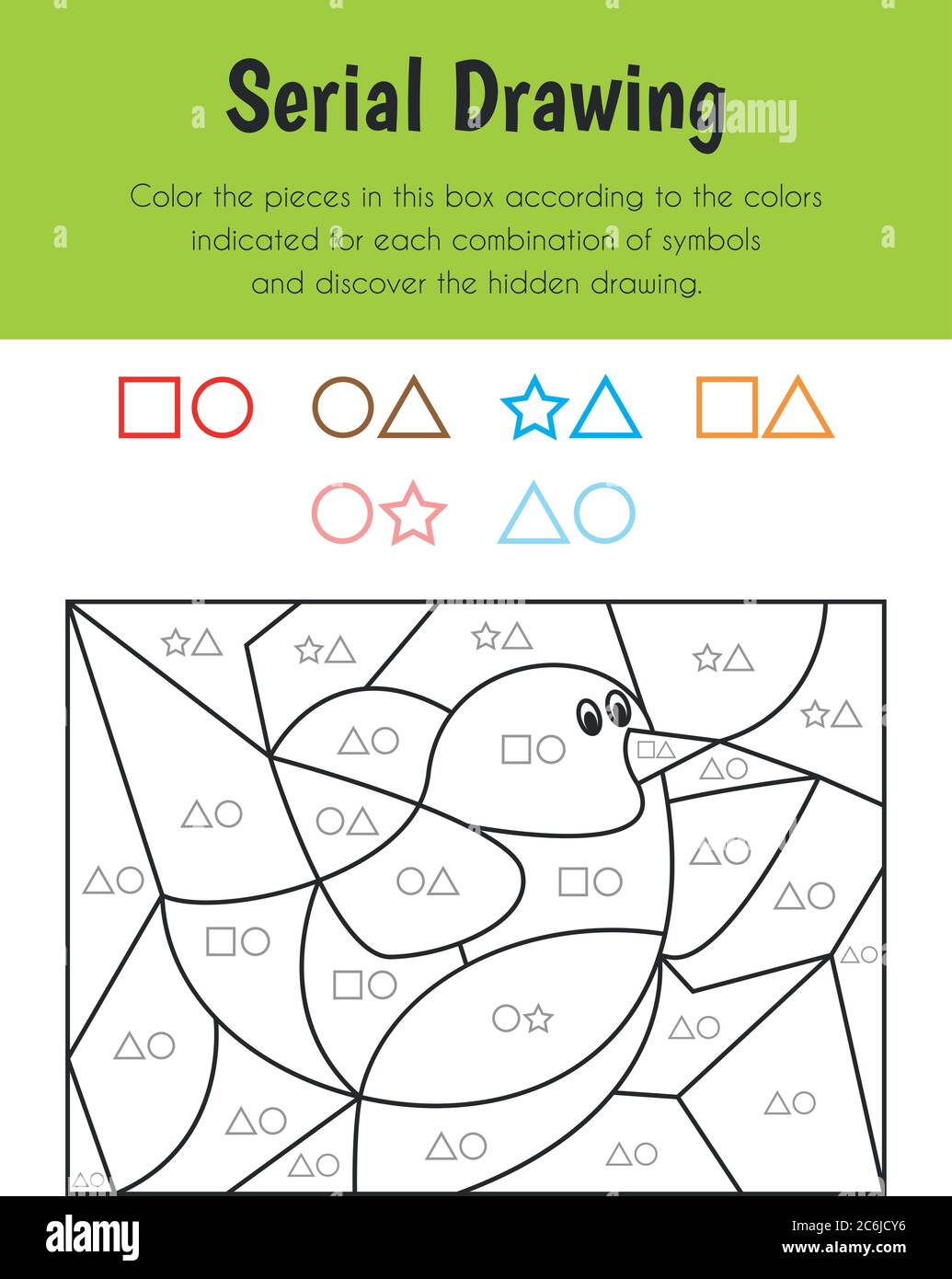 Feuille d'éducation de mise en plan série. Module principal pour l'attention et la perception. 5-6 ans. Série de fiches pédagogiques Illustration de Vecteur