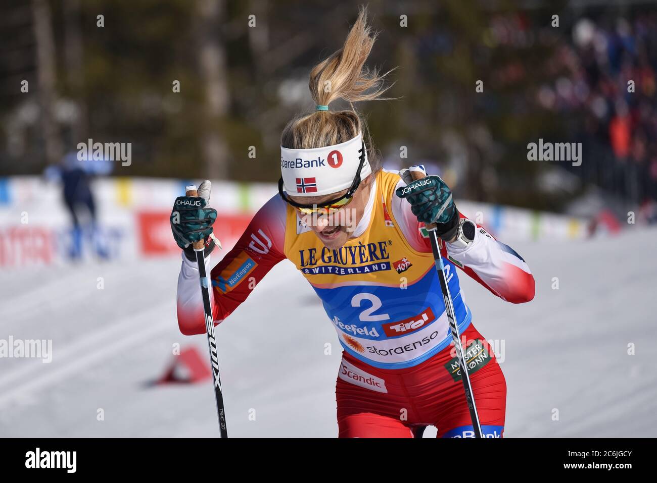Therese Johaug, en Norvège, en skiathlon aux Championnats du monde nordique FIS 2019, Seefeld, Autriche. Banque D'Images