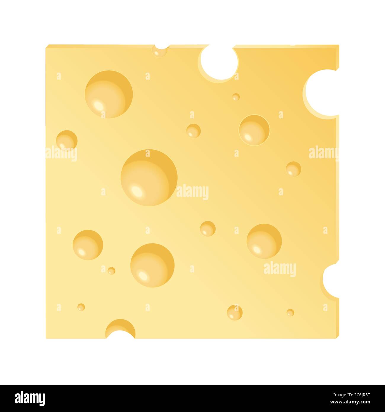 Illustration vectorielle d'une tranche de fromage isolée sur blanc Illustration de Vecteur