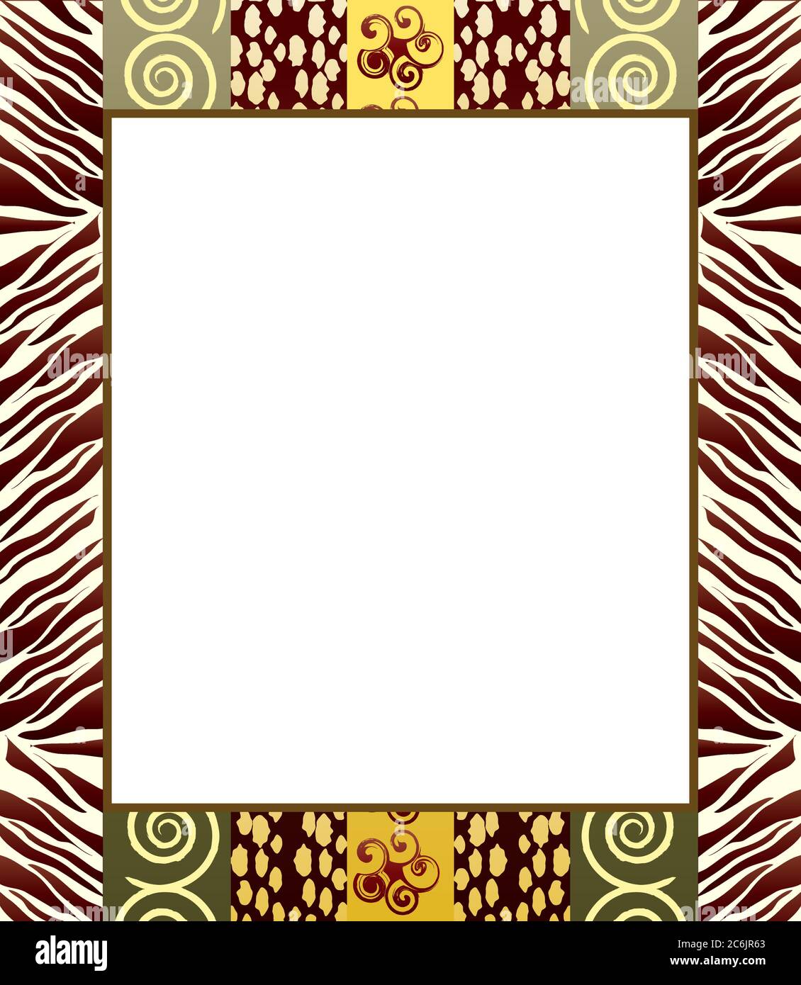 Illustration vectorielle d'un cadre de style africain dans des tons de  terre. Espace pour votre texte ou votre image. Format vectoriel EPS10 Image  Vectorielle Stock - Alamy