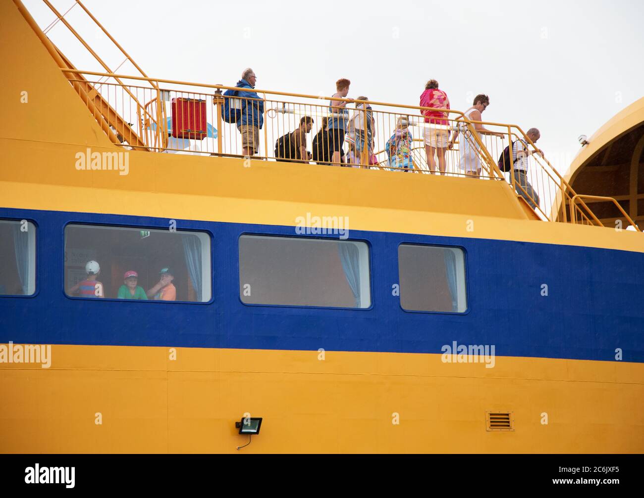 Gränna, Suède 20140726 M / S Braheborg est un ferry en circulation entre Gränna et Visingsö, sur le lac Vättern. Photo Jeppe Gustafsson Banque D'Images