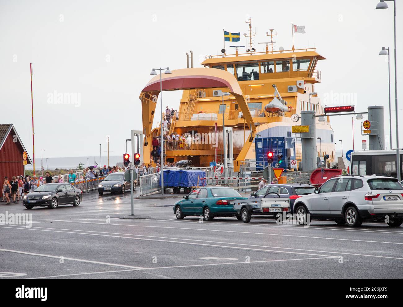 Gränna, Suède 20140726 M / S Braheborg est un ferry en circulation entre Gränna et Visingsö, sur le lac Vättern. Photo Jeppe Gustafsson Banque D'Images