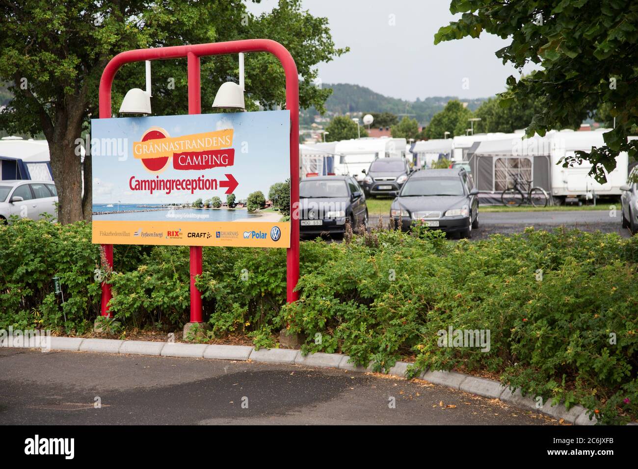 Gränna, Suède 20140726 Camping de Grännastranden, Gränna. Photo Jeppe Gustafsson Banque D'Images