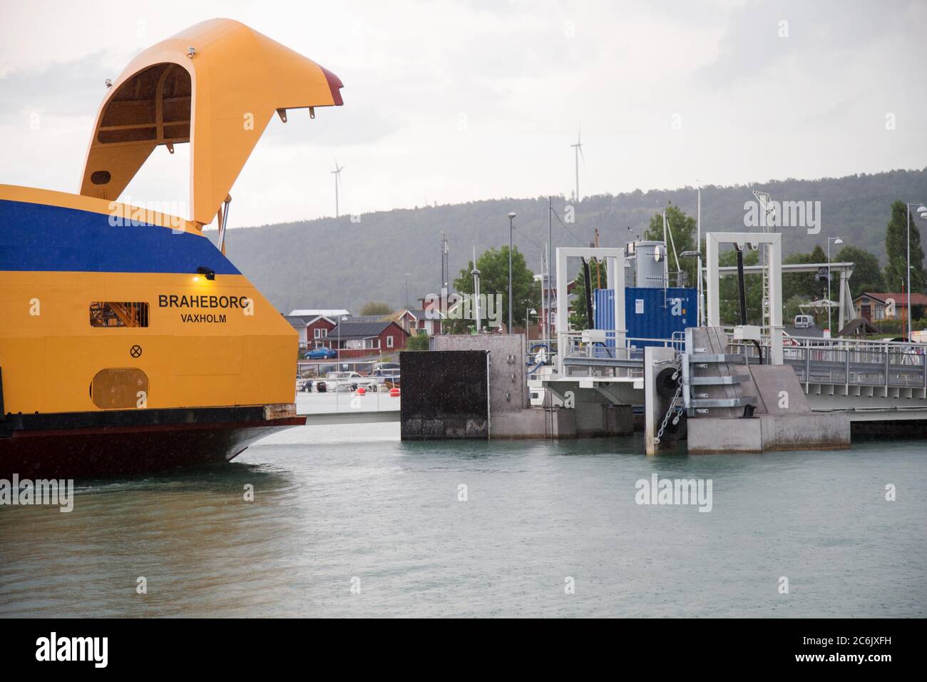 Gränna, Suède 20140726 M / S Braheborg est un ferry en circulation entre Gränna et Visingsö, sur le lac Vättern. Photo Jeppe Gustafsson Banque D'Images