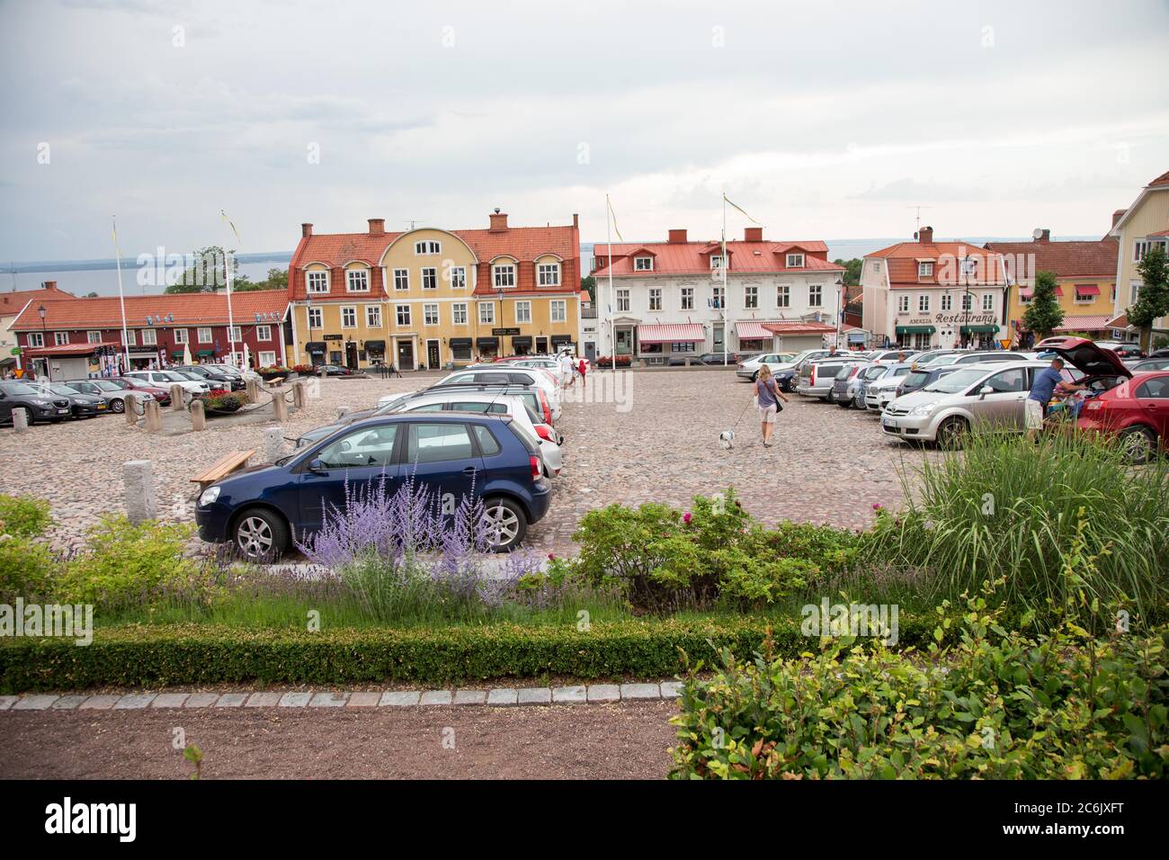 Gränna, Suède 20140726 la place de Gränna. Photo Jeppe Gustafsson Banque D'Images