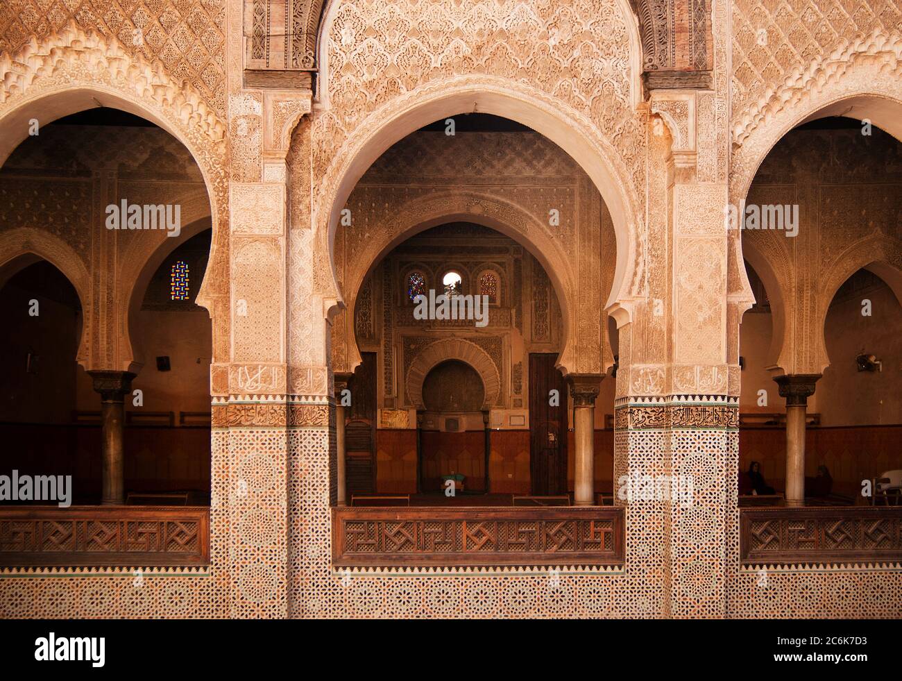 medersa, Medersa Bou Inania, Fès, Maroc Banque D'Images