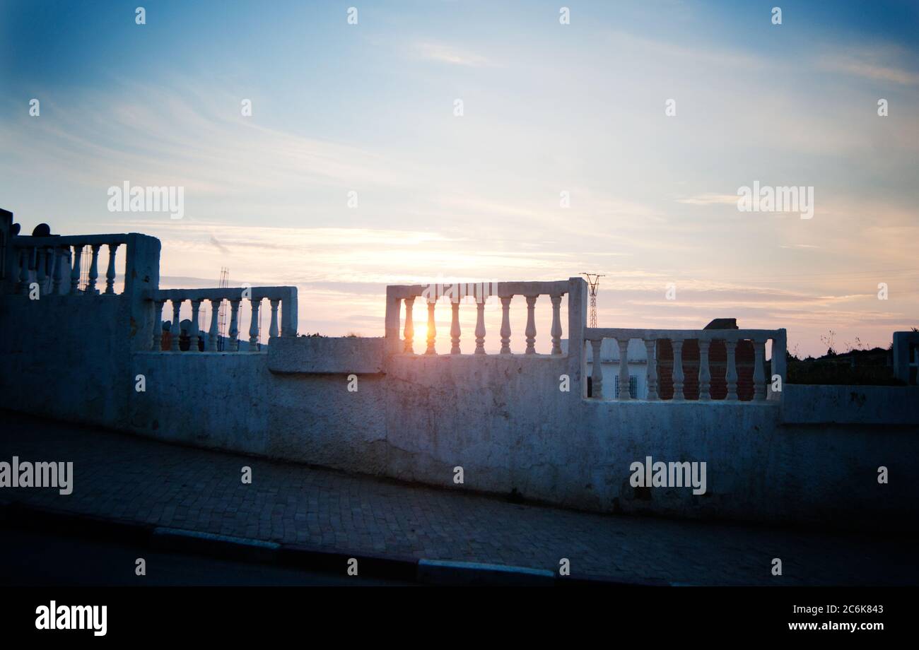 Route vers Moulay Idriss, Maroc Banque D'Images