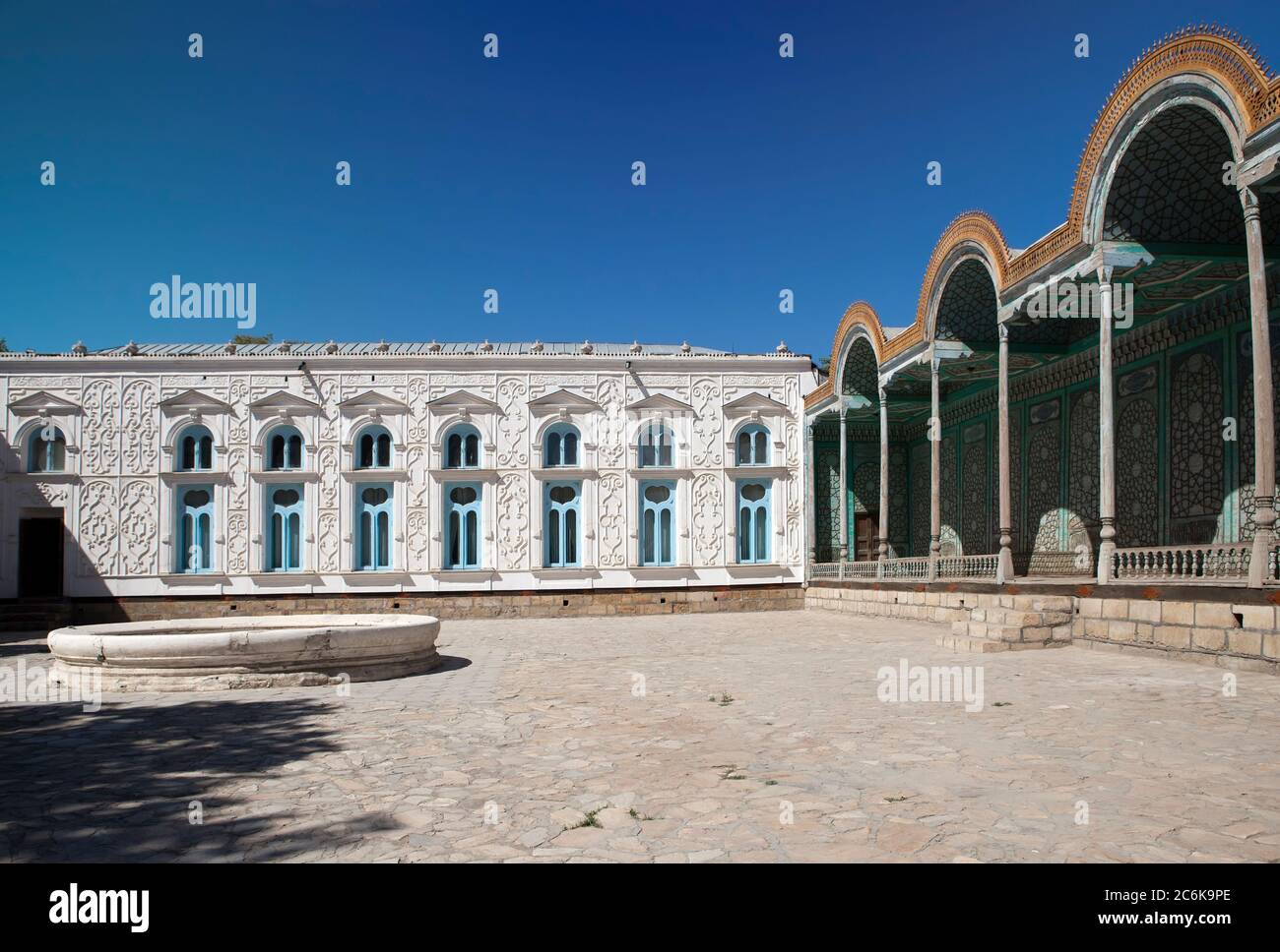 Sitorai Mokhi Khosa Palace, Palais d'été de l'Emir, près de Boukhara, Ouzbékistan. Banque D'Images