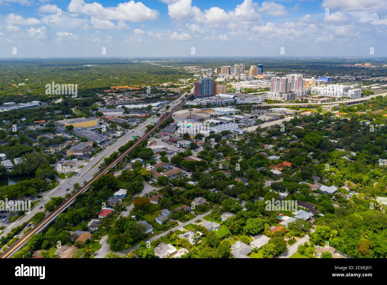 Photo aérienne Dadeland Miami Dade FL USA Banque D'Images