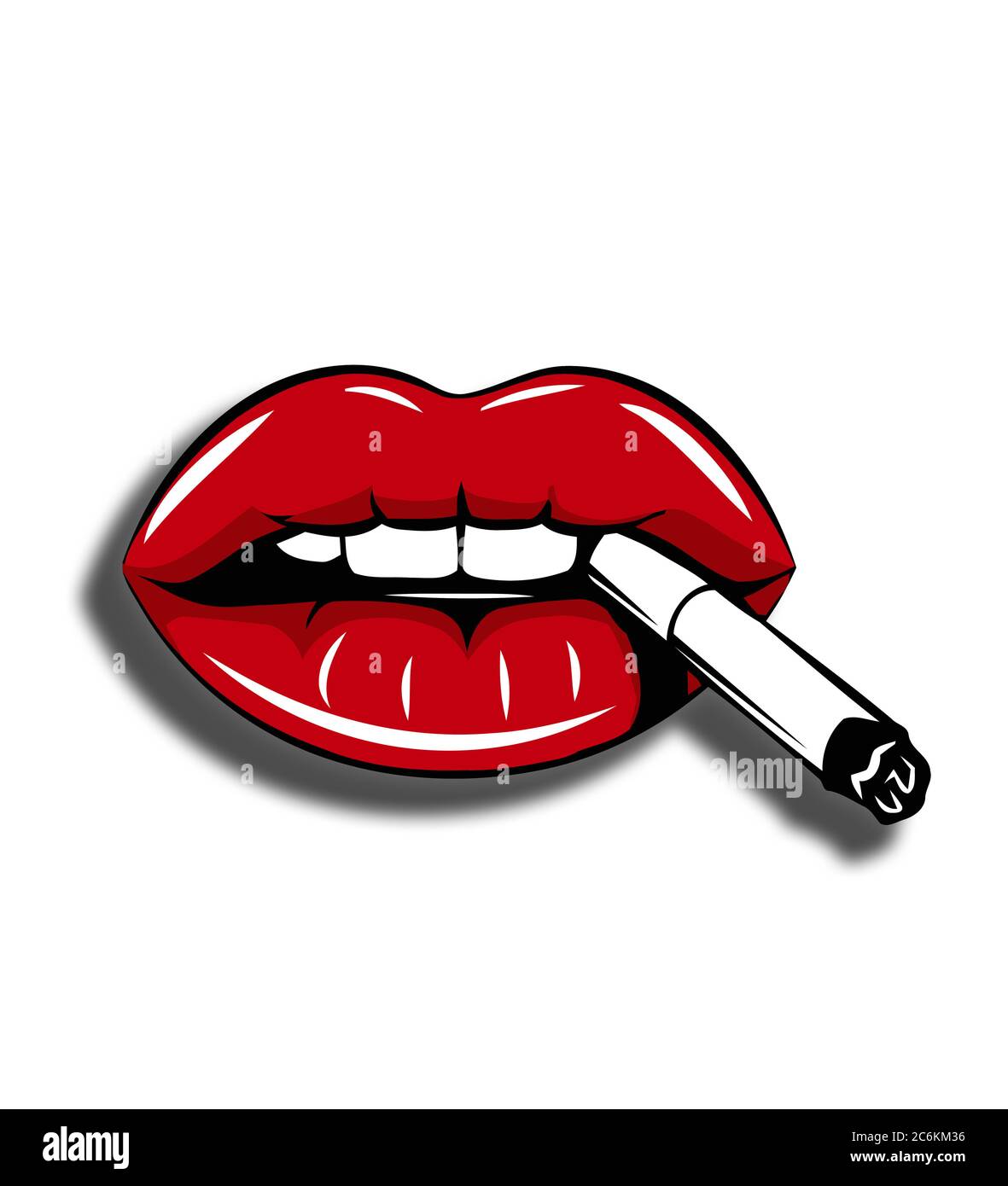 crâne écouter l'illustration musicale Banque D'Images