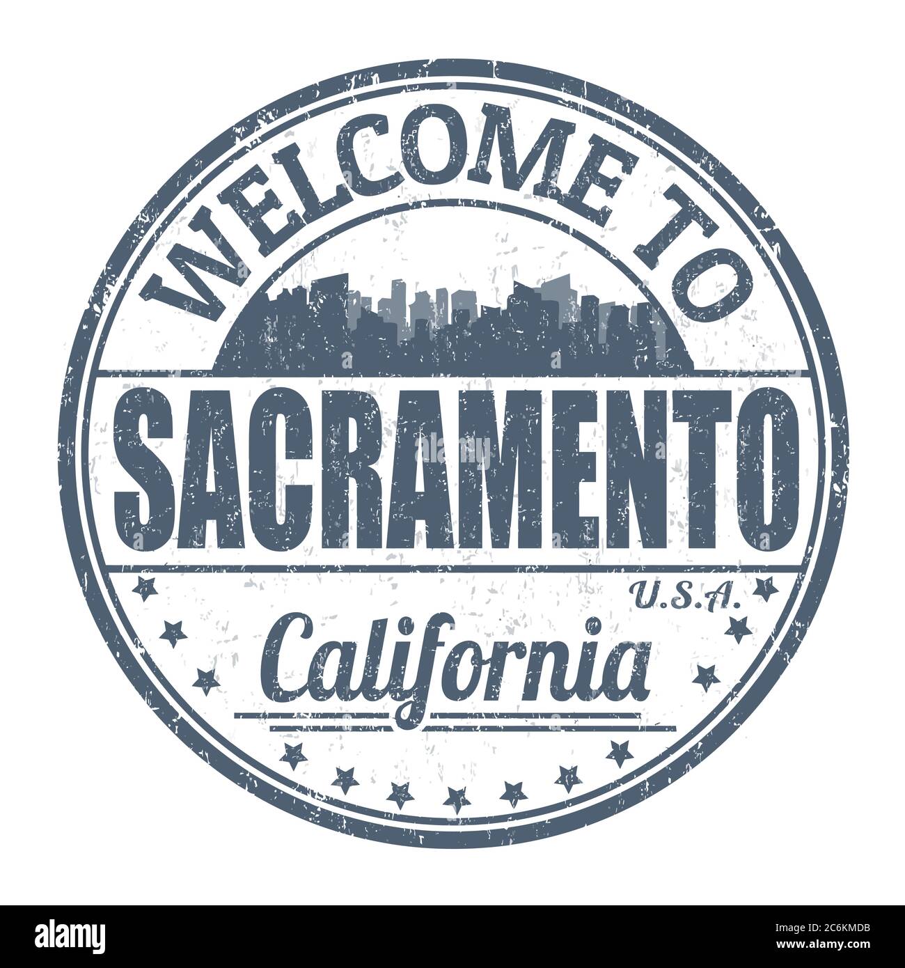 Bienvenue à Sacramento signe ou timbre sur fond blanc, illustration vectorielle Illustration de Vecteur