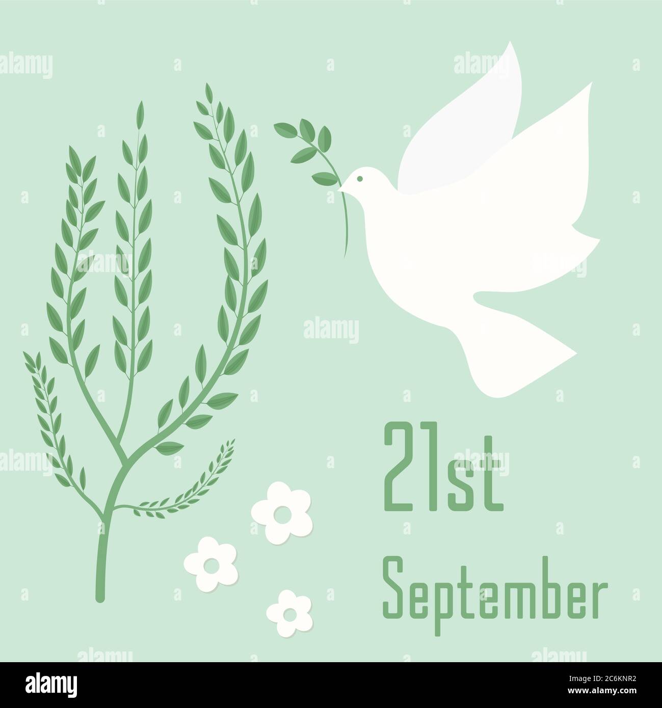 Illustration de l'affiche symbole Journée internationale de la paix. Illustration de Vecteur