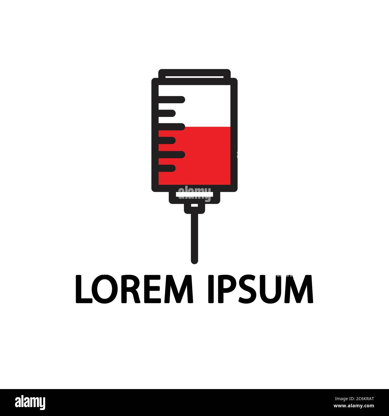 icône de ligne de don de sang, illustration simple vectorielle Illustration de Vecteur