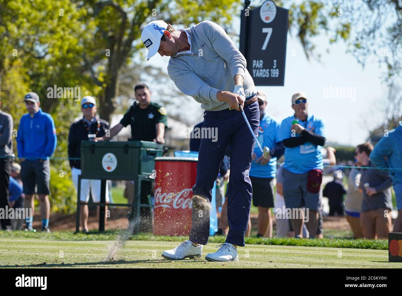 Pro Golfer Harris English en compétition lors des 2020 groupes Arnold Palmer Invitational Third Round au Bay Hill Club Lodge à Orlando, Floride, le jeudi 7 mars 2020. Crédit photo : Marty Jean-Louis Banque D'Images