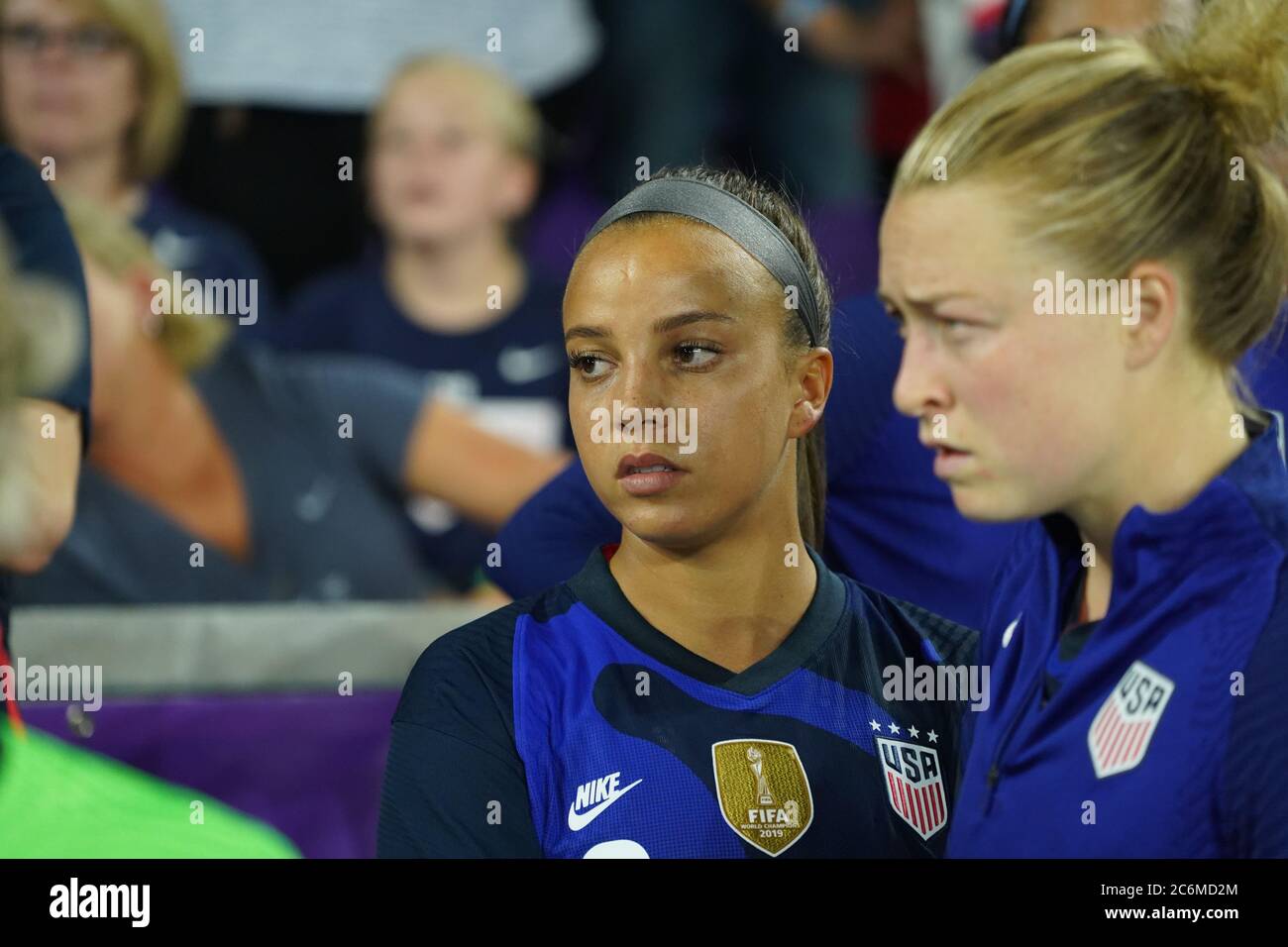 Match USA contre Angleterre lors de la coupe SheBelieves 2020 au stade Exploria à Orlando en Floride, le jeudi 5 mars 2020. Crédit photo : Marty Jean-Louis Banque D'Images