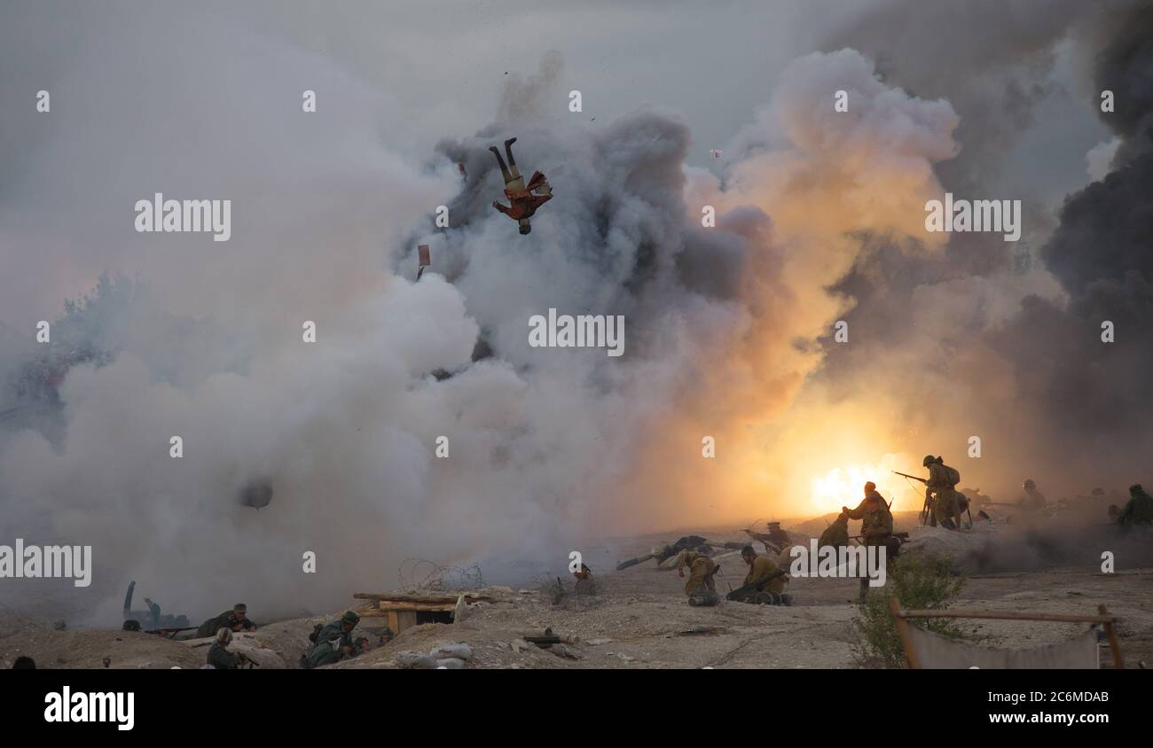 Sébastopol, Crimée, RUSSIE - 17 SEPTEMBRE 2016 : festival militaire-historique en Crimée. Bataille pour Sébastopol Banque D'Images