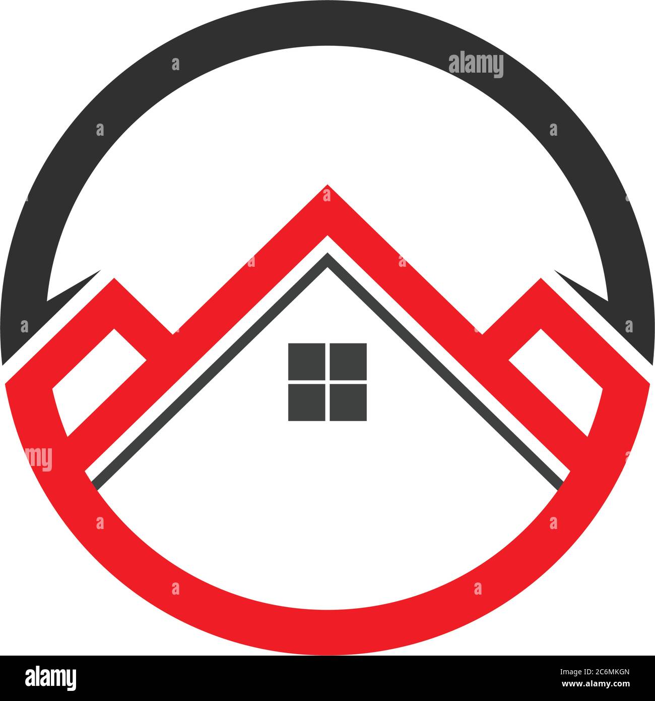 Entourez la maison à l'intérieur Illustration de Vecteur