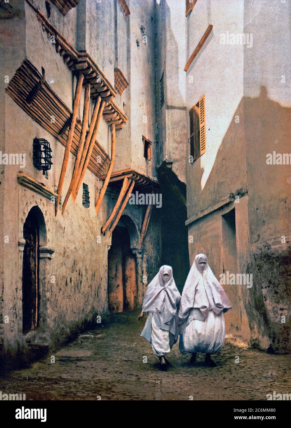 Rue de la mer rouge, Alger, Algérie ca. 1899 Banque D'Images