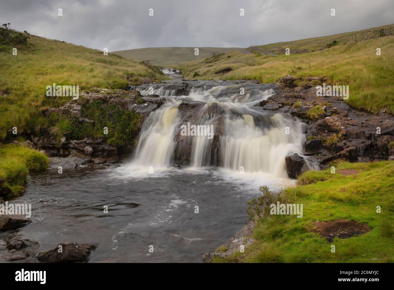 Cascade sur la rivière Tawe Banque D'Images