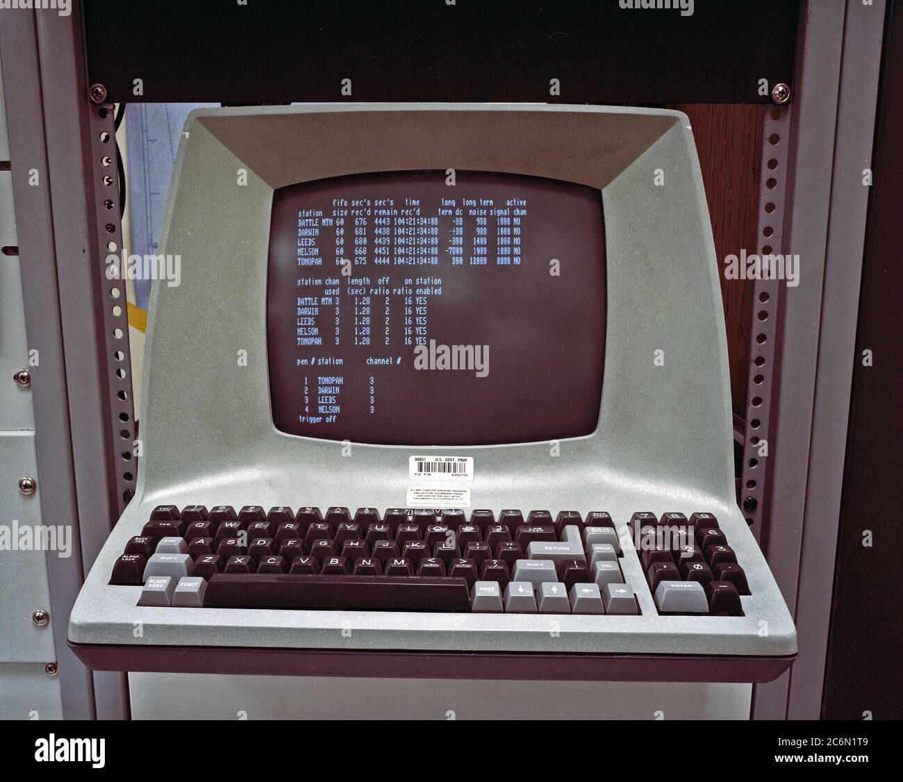 Obsolete computer room 1980s Banque de photographies et d’images à ...