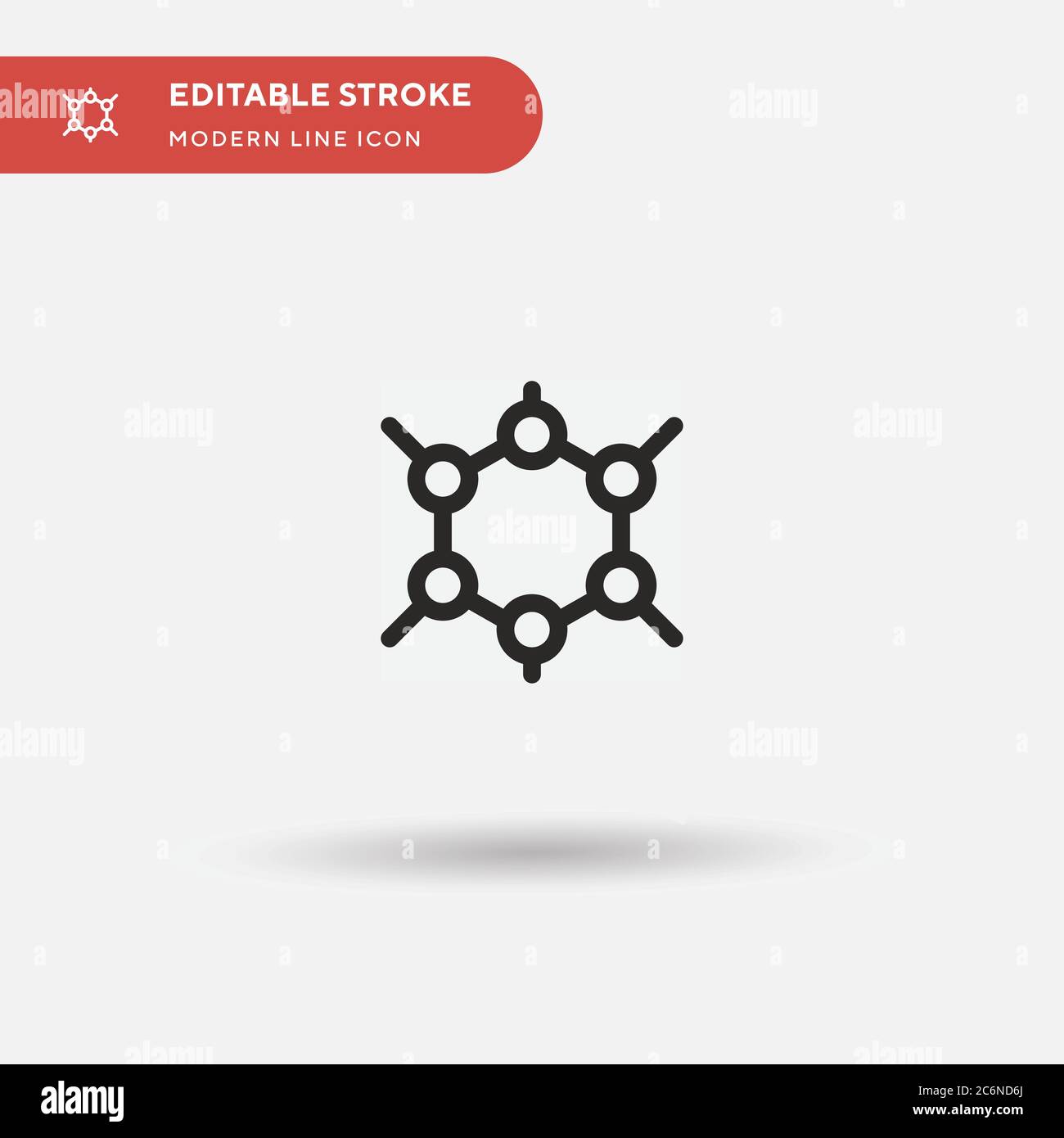 Icône de vecteur simple graphène. Modèle de conception de symbole d'illustration pour l'élément d'interface utilisateur Web mobile. Pictogramme moderne de couleur parfaite sur contour modifiable. Graphite Illustration de Vecteur