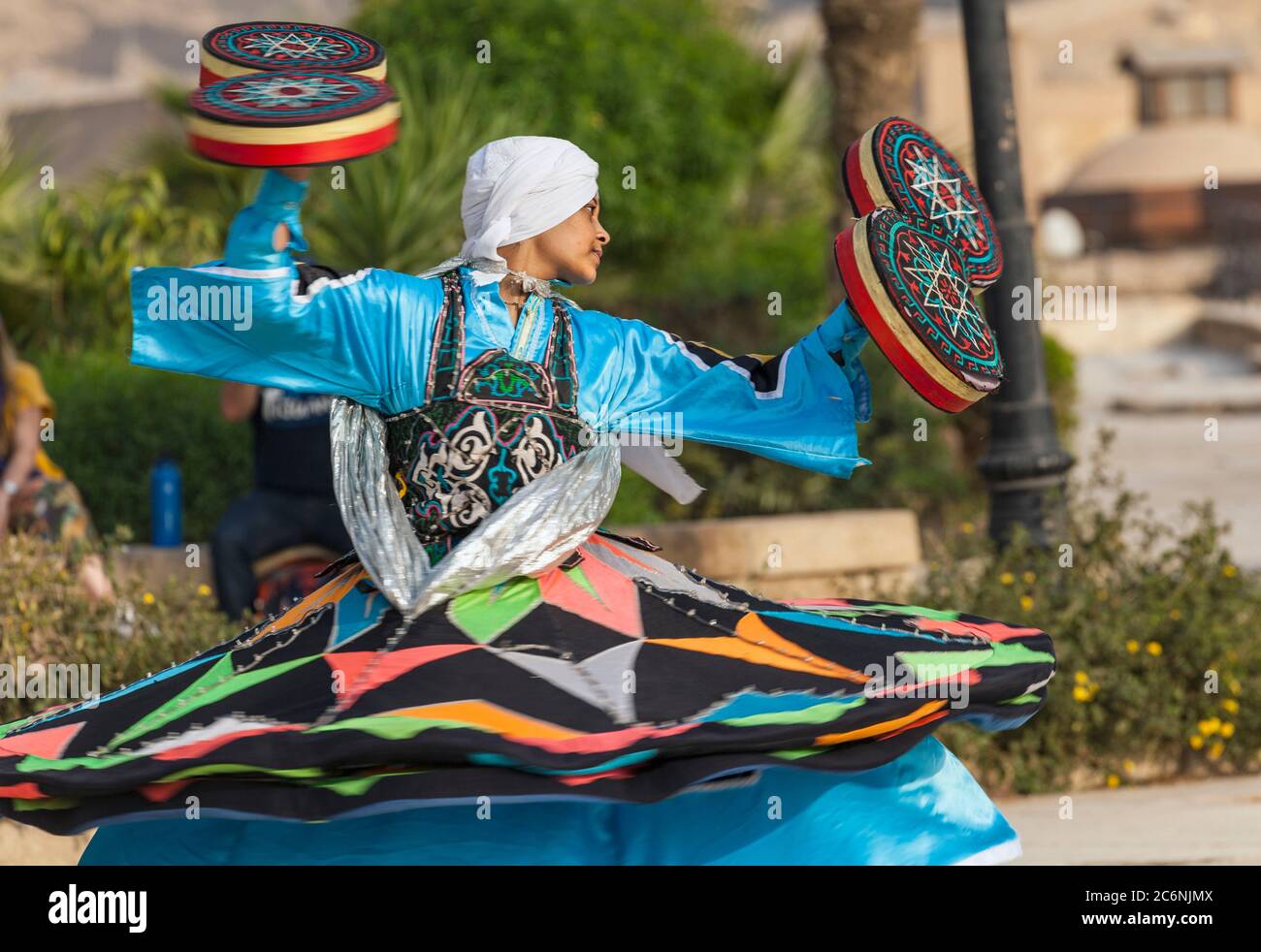 Représentation de Dervish à la Citadelle, le Caire, Égypte Banque D'Images