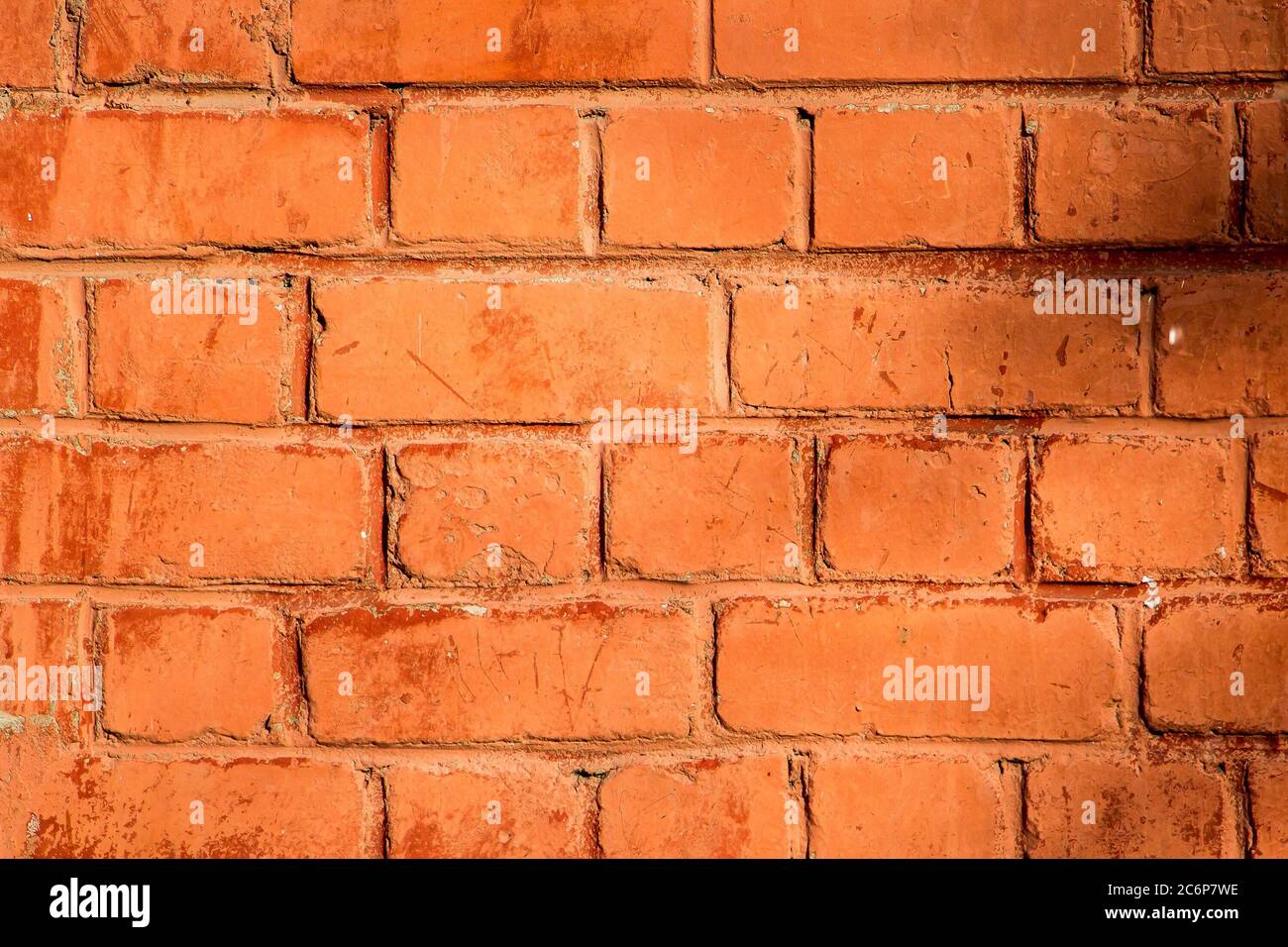 Mur en brique orange, texture pour le design Banque D'Images