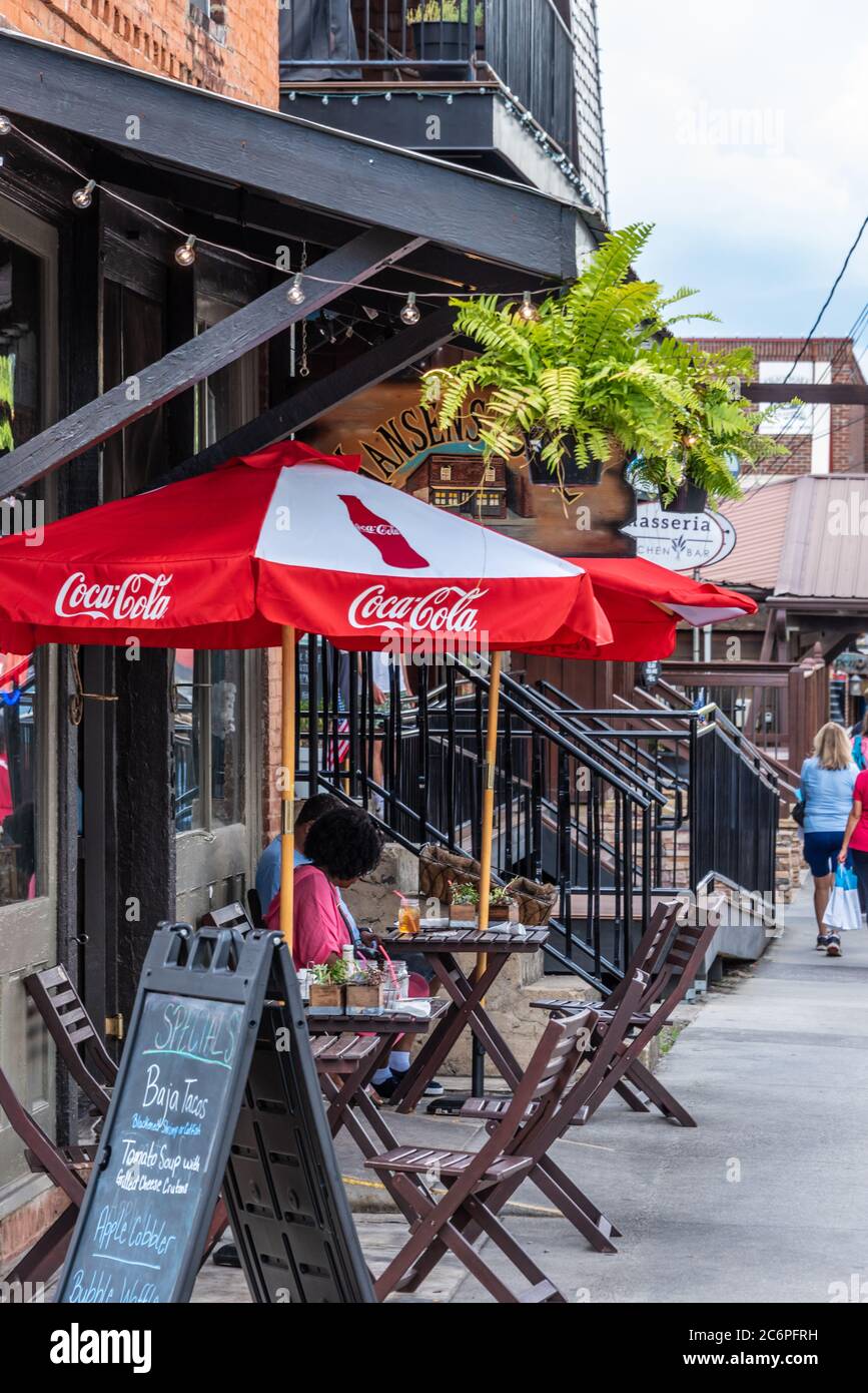 Centre-ville de Blue Ridge, Géorgie. (ÉTATS-UNIS) Banque D'Images