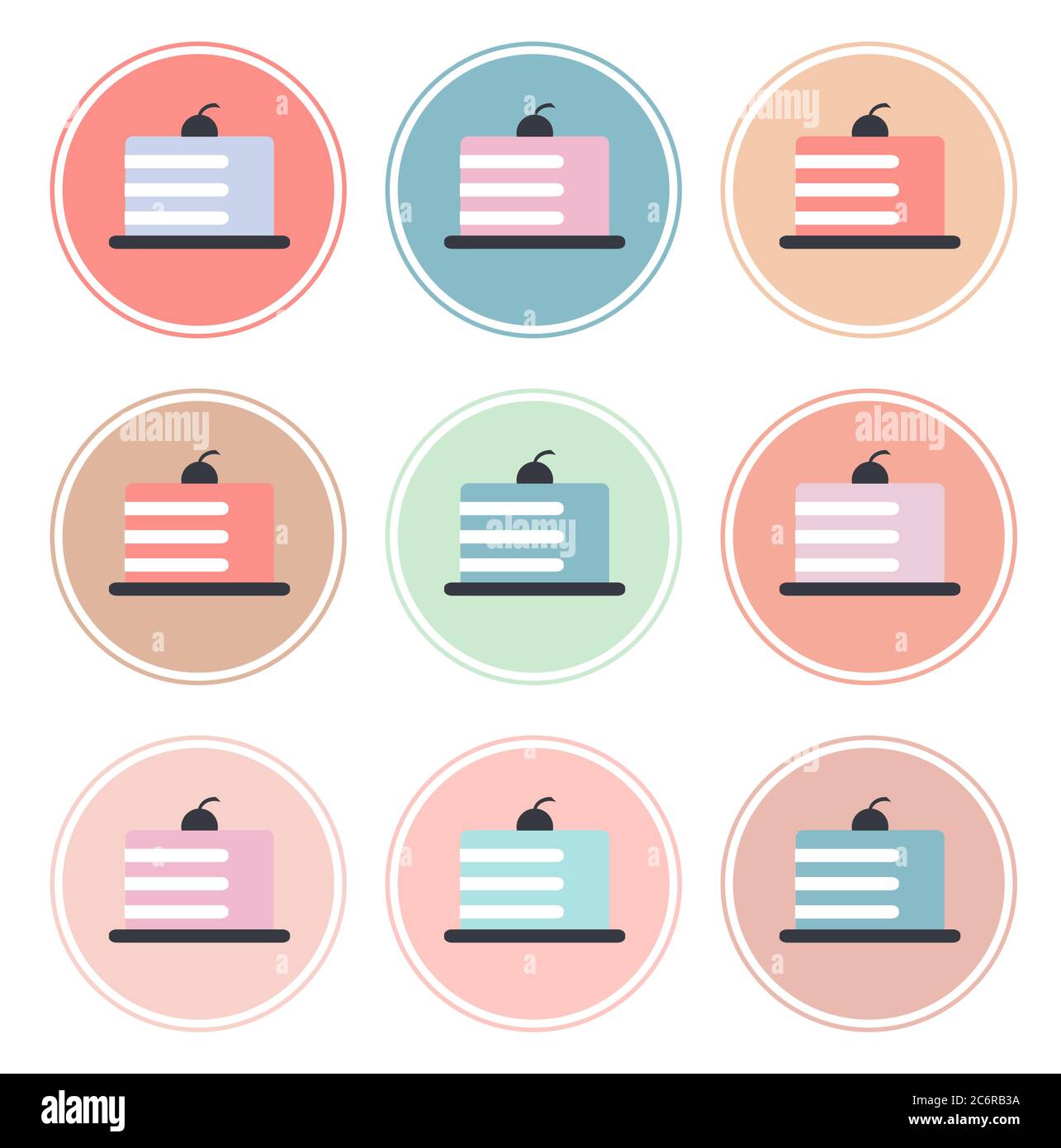 Instagram Highlights couvre les icônes Illustration de Vecteur