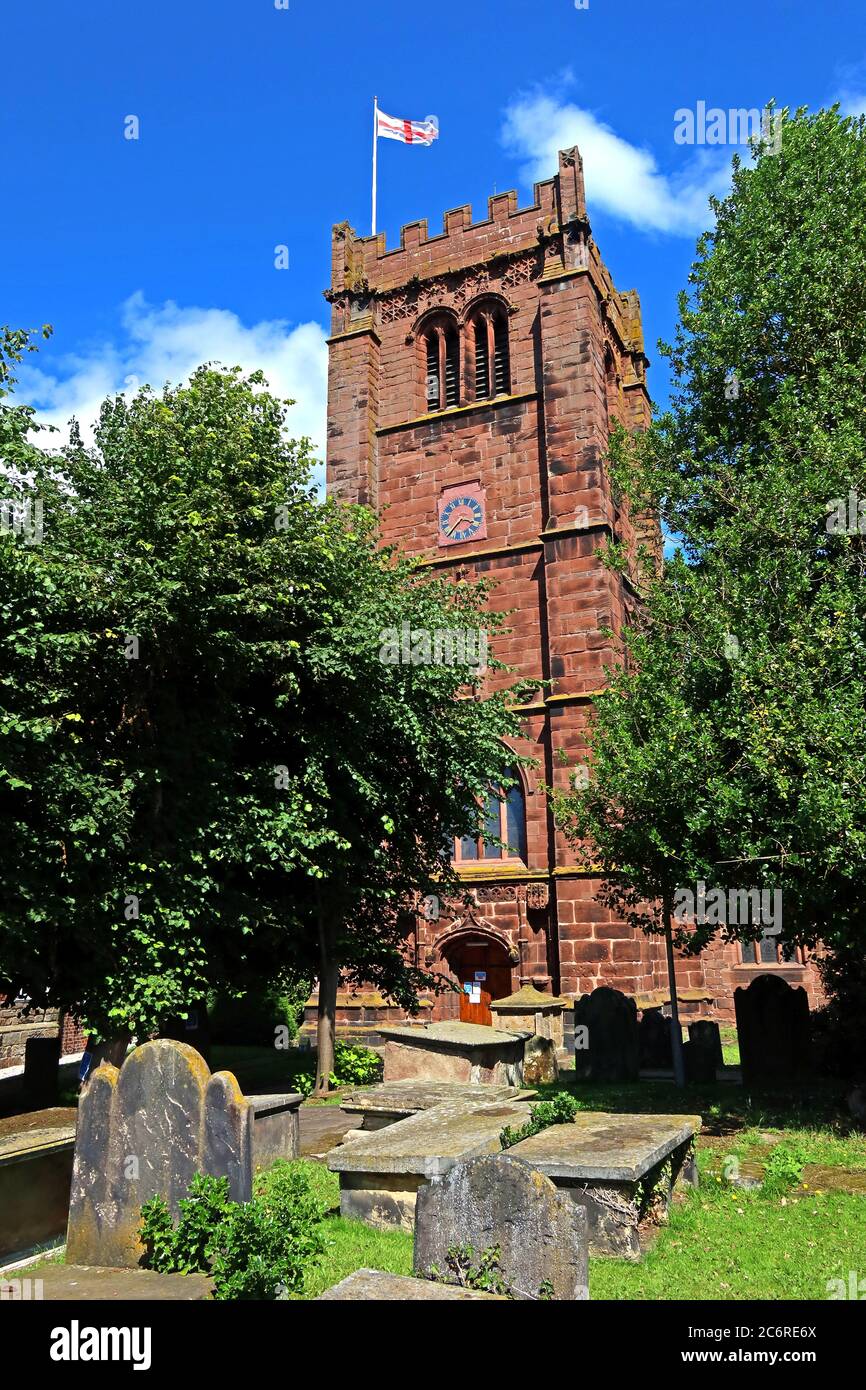 Église St Andrews, Tarvin, bâtiment classé Grade I, Banque D'Images