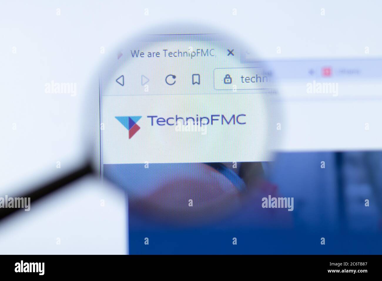 Moscou, Russie - 1er juin 2020 : site Web de FMC technologies avec logo , éditorial Banque D'Images