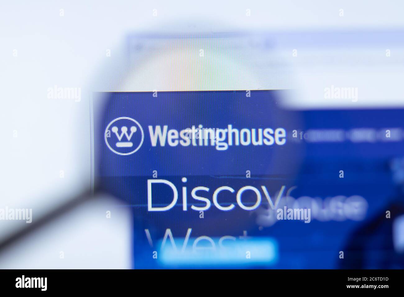 Moscou, Russie - 1er juin 2020 : site Web de Westinghouse Electric Corporation avec logo , éditorial Banque D'Images