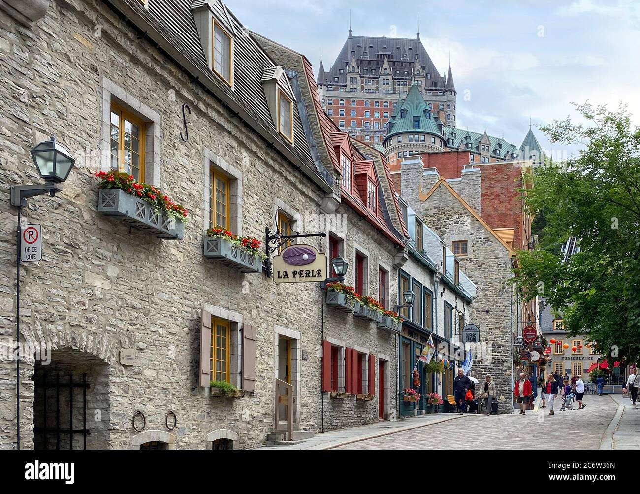 Horizon de la vieille ville de Québec avec Château Frontenac, Canada Banque D'Images