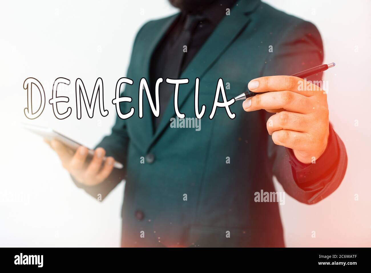 Écriture de texte écriture Dementia. Photo conceptuelle le mot général