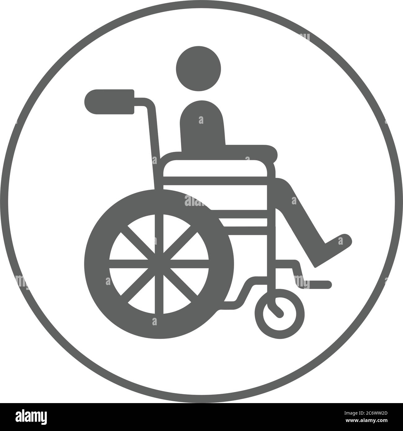 Désactivé, icône de fauteuil roulant, graphiques vectoriels pour une  utilisation variée Image Vectorielle Stock - Alamy