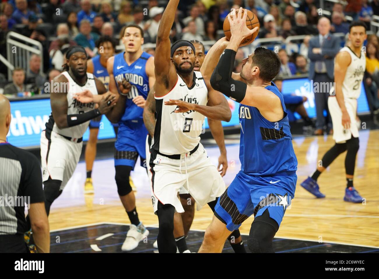 Orlando Magic accueille les LA lakers au Amway Centre d'Orlando en Floride le dimanche 26 janvier 2020. Crédit photo : Marty Jean-Louis Banque D'Images